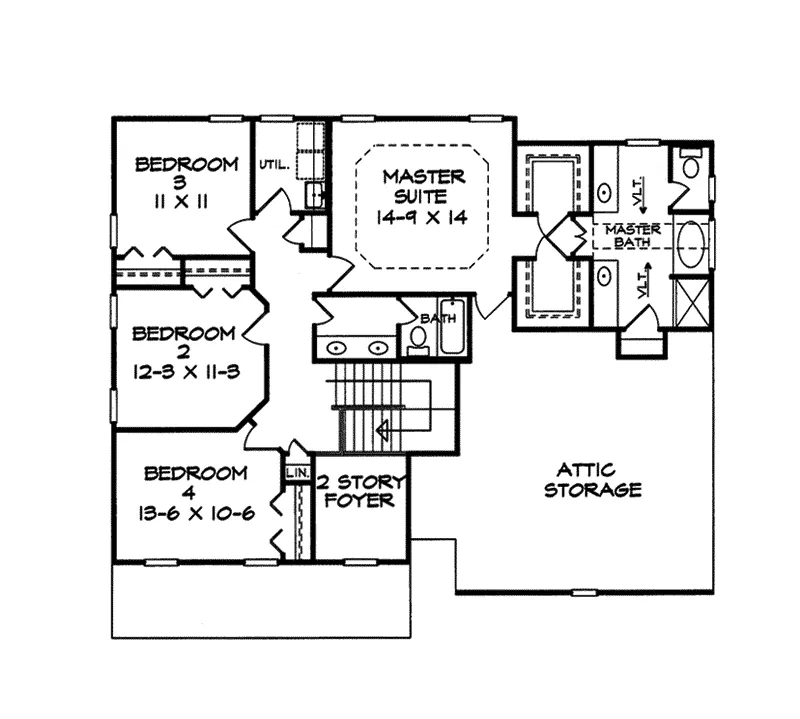 Country House Plan Second Floor - Greenridge Manor Country Home 076D-0196 - Search House Plans and More
