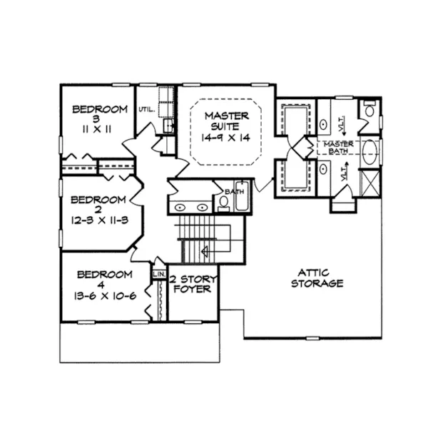 Country House Plan Second Floor - Greenridge Manor Country Home 076D-0196 - Search House Plans and More