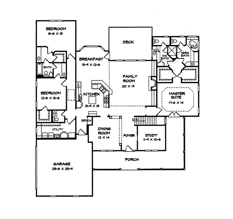 Country House Plan First Floor - Pomodor Country Home 076D-0198 - Shop House Plans and More