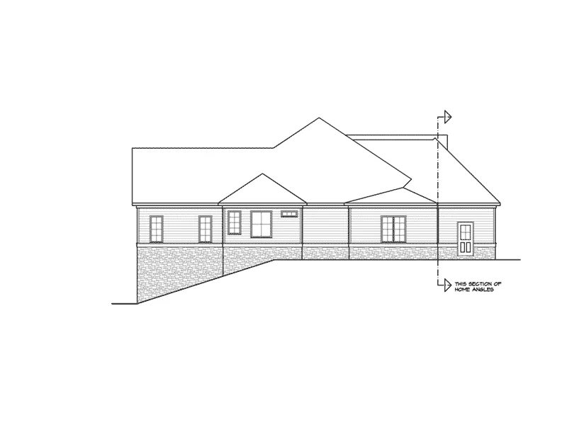 Rustic House Plan Left Elevation - Laurel Park Craftsman Home 076D-0212 - Shop House Plans and More