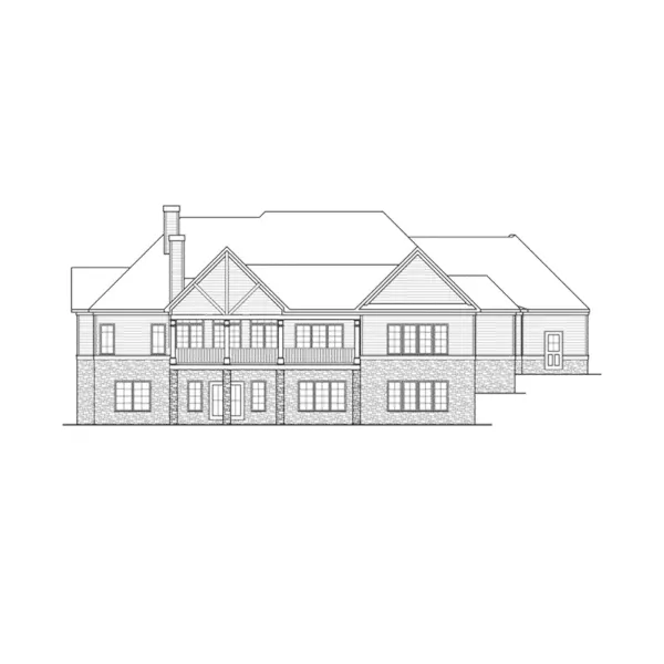 Country House Plan Rear Elevation - Laurel Park Craftsman Home 076D-0212 - Shop House Plans and More