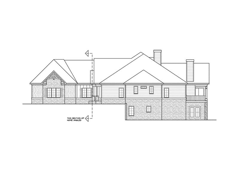 Rustic House Plan Right Elevation - Laurel Park Craftsman Home 076D-0212 - Shop House Plans and More