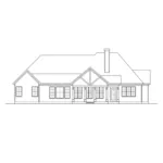 Rustic House Plan Rear Elevation - Pendleton Creek Rustic Home 076D-0213 - Shop House Plans and More