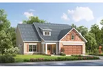 Craftsman House Plan Front of Home - Austinville Craftsman Home 076D-0215 - Search House Plans and More