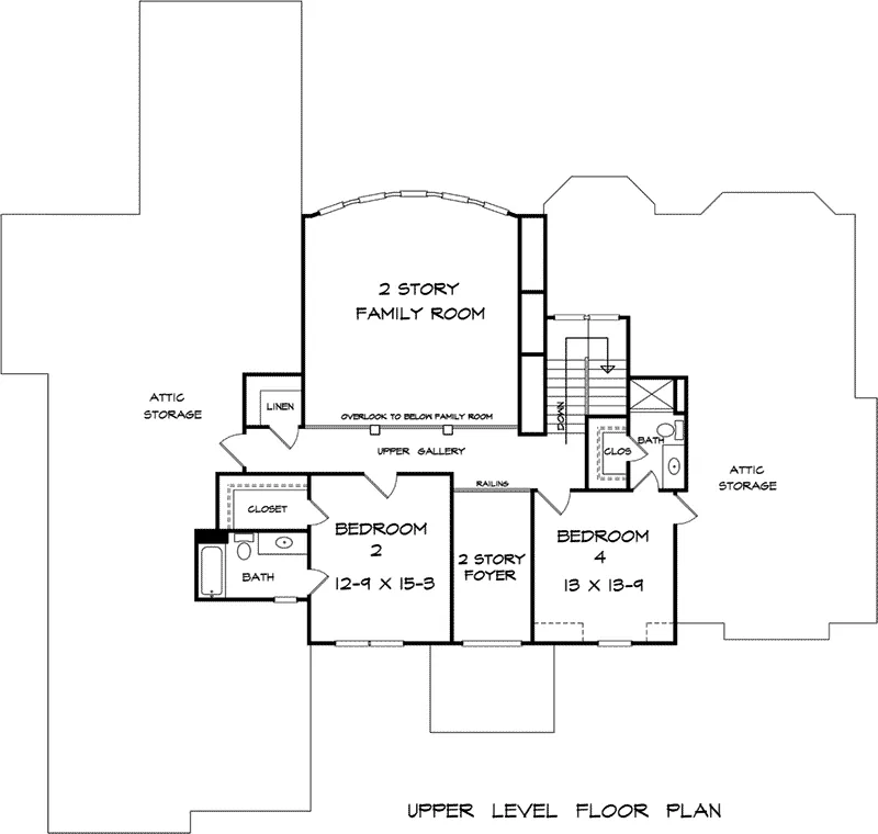 Traditional House Plan Second Floor - Avalon Way Traditional Home 076D-0216 - Search House Plans and More