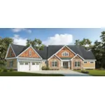 Ranch House Plan Front of House 076D-0217