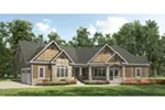 Craftsman House Plan Front of Home - Berkshire Parc Craftsman Home 076D-0218 - Search House Plans and More