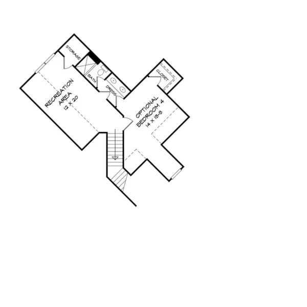 Ranch House Plan Second Floor - Biltmore Park Craftsman Home 076D-0219 - Search House Plans and More