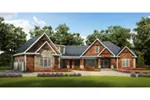 Ranch House Plan Front of Home - Biltmore Park Craftsman Home 076D-0219 - Search House Plans and More