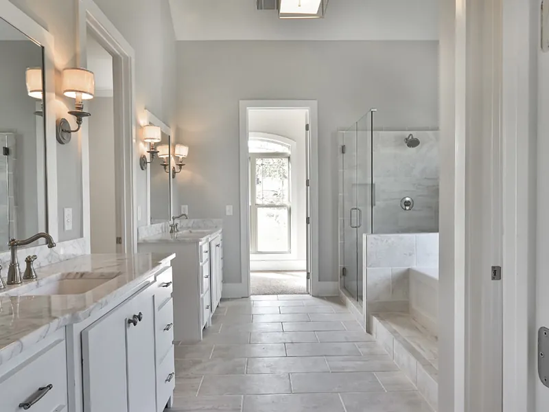 Prairie House Plan Master Bathroom Photo 01 - Birkdale Park Craftsman Home 076D-0220 - Search House Plans and More