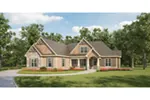 Rustic House Plan Front of Home - Blackstone Bay Craftsman Home 076D-0221 - Search House Plans and More