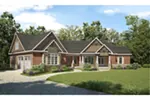 Ranch House Plan Front of House 076D-0222