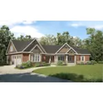 Traditional House Plan Front of House 076D-0222