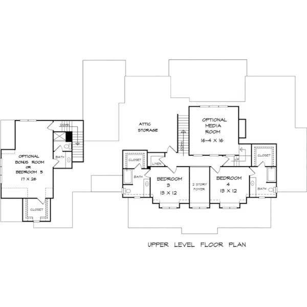 Traditional House Plan Second Floor - Candler Park Craftsman Home 076D-0224 - Search House Plans and More