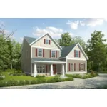 Traditional House Plan Front of Home - Cottage Green Craftsman Home 076D-0228 - Search House Plans and More