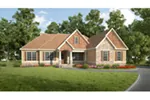 Country House Plan Front of Home - Ellaville Lane Craftsman Home 076D-0230 - Search House Plans and More