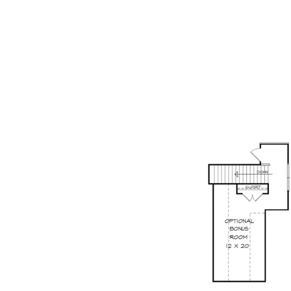 Traditional House Plan Optional Second Floor - Ellaville Lane Craftsman Home 076D-0230 - Search House Plans and More