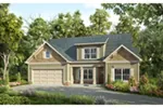 Traditional House Plan Front of Home - Grove Town Craftsman Home 076D-0233 - Search House Plans and More