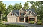 Craftsman House Plan Front of Home - Grovetown Bay Country Home 076D-0236 - Search House Plans and More