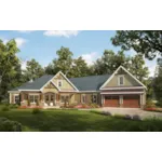 Craftsman House Plan Front of House 076D-0237