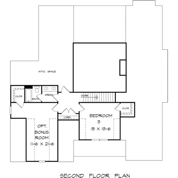 Craftsman House Plan Second Floor - Marcus Creek Craftsman Home 076D-0241 - Shop House Plans and More