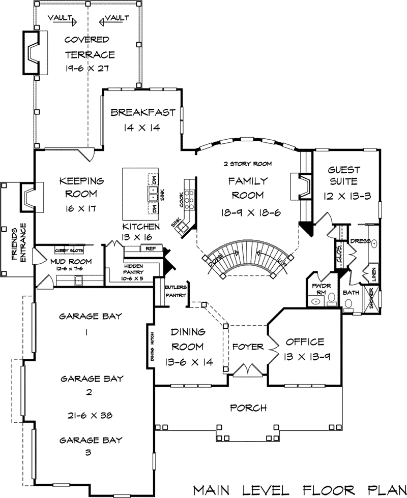 European House Plan First Floor - Marion Manor Luxury Home 076D-0242 - Shop House Plans and More