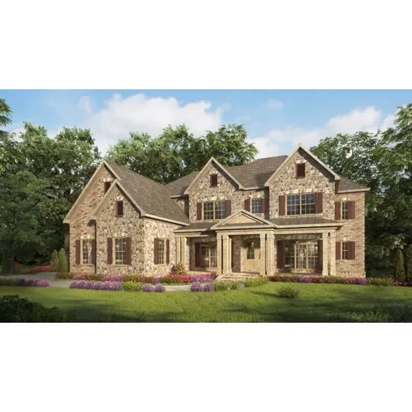 European House Plan Front of Home - Marion Manor Luxury Home 076D-0242 - Shop House Plans and More