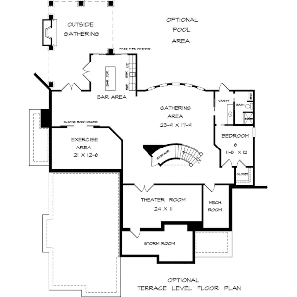 European House Plan Optional Lower Level - Marion Manor Luxury Home 076D-0242 - Shop House Plans and More