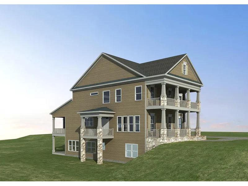 Traditional House Plan Side View Photo 01 - Maryville Lane Southern Home 076D-0243 - Shop House Plans and More