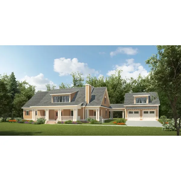 Traditional House Plan Front of Home - Oak Grove Lane Country Home 076D-0244 - Shop House Plans and More