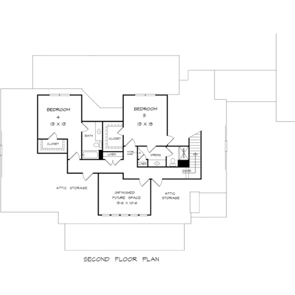 Craftsman House Plan Second Floor - Oakdale Farm Country Home 076D-0245 - Shop House Plans and More