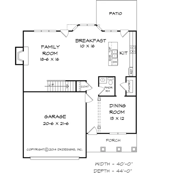 Craftsman House Plan First Floor - Pratsburg Craftsman Home 076D-0246 - Shop House Plans and More