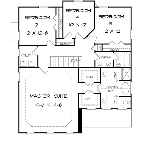 Craftsman House Plan Second Floor - Pratsburg Craftsman Home 076D-0246 - Shop House Plans and More