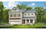 Traditional House Plan Front of Home - Pratsburg Craftsman Home 076D-0246 - Shop House Plans and More