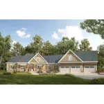 Craftsman House Plan Front of Home - Watkinsville Craftsman Home 076D-0252 - Shop House Plans and More