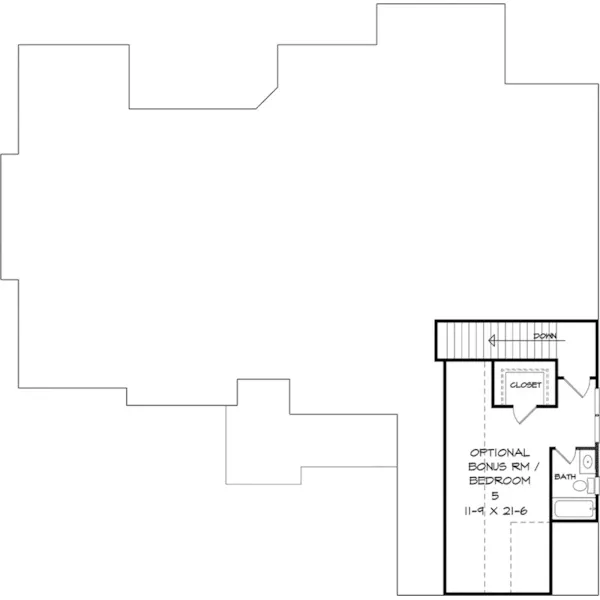 Ranch House Plan Second Floor - Wrightsville Craftsman Home 076D-0255 - Shop House Plans and More