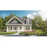 Traditional House Plan Front of Home - Adamsville Bay Ranch Home 076D-0256 - Search House Plans and More