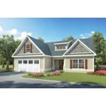 Ranch House Plan Front of Home - Alderman Shingle Ranch Home 076D-0259 - Search House Plans and More