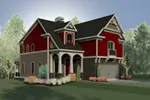 Arts & Crafts House Plan Front of Home - 076D-0266 - Shop House Plans and More