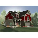 Shingle House Plan Front of Home - Brandywine Two-Story Home 076D-0266 - Shop House Plans and More