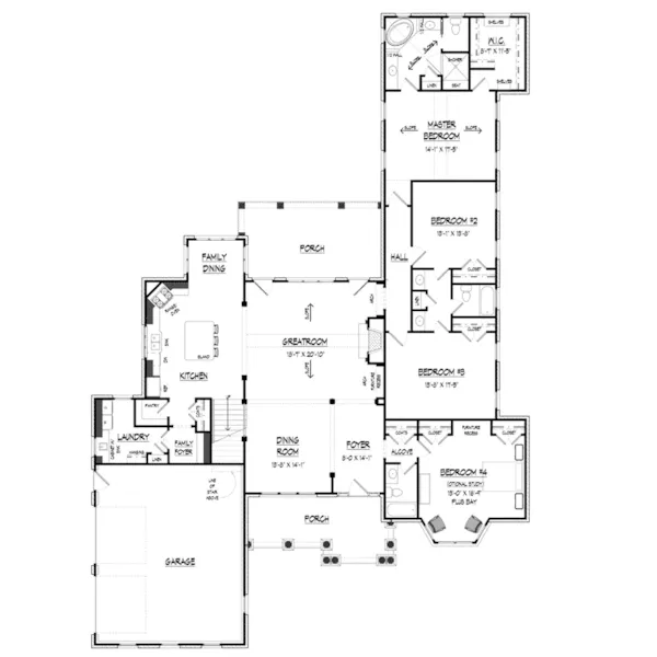 First Floor - Davontry Colonial Home 076D-0268 - Search House Plans and More