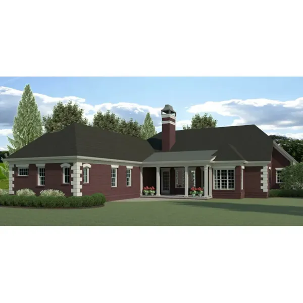 Rear Photo 01 - Davontry Colonial Home 076D-0268 - Search House Plans and More