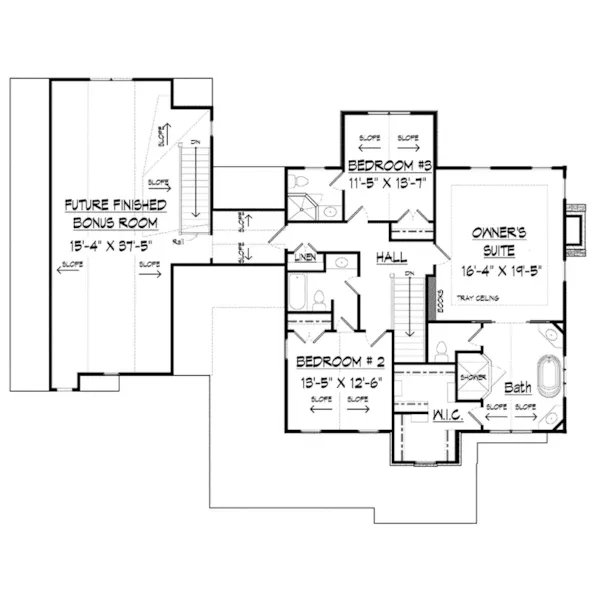 Craftsman House Plan Second Floor - Wildwood Creek Craftsman Home 076D-0270 - Shop House Plans and More