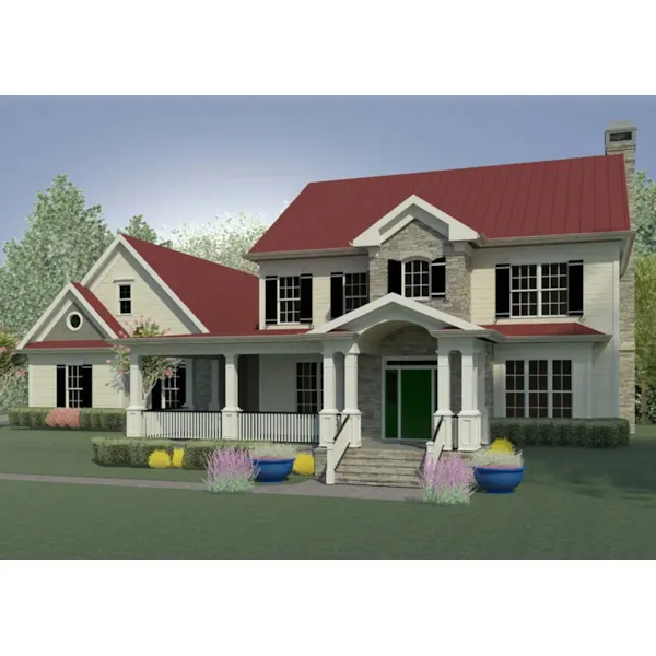 Craftsman House Plan Front of Home - Wildwood Creek Craftsman Home 076D-0270 - Shop House Plans and More