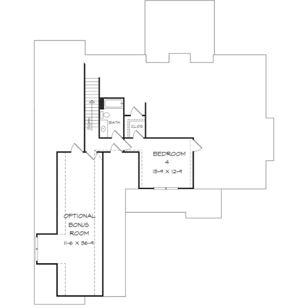 Craftsman House Plan Second Floor - Blacksburg Lane Craftsman Home 076D-0280 - Search House Plans and More