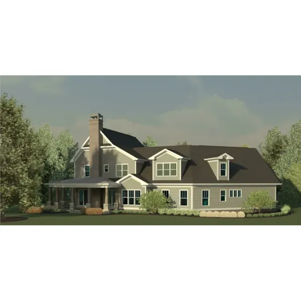 Craftsman House Plan Rear Photo 01 - Bramley Lane Craftsman Home 076D-0282 - Search House Plans and More