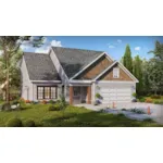 Ranch House Plan Front of Home - Austinville Bay Ranch Home 076D-0287 - Shop House Plans and More