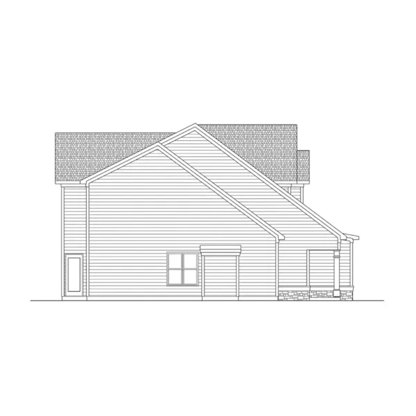 Ranch House Plan Left Elevation - Austenville Two-Story Home 076D-0288 - Shop House Plans and More