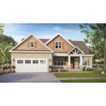 Ranch House Plan Front of Home - Burnsville Craftsman Home 076D-0290 - Shop House Plans and More