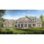 Farmhouse Plan Front of Home - Chapelhills Luxury Home 076D-0291 - Shop House Plans and More